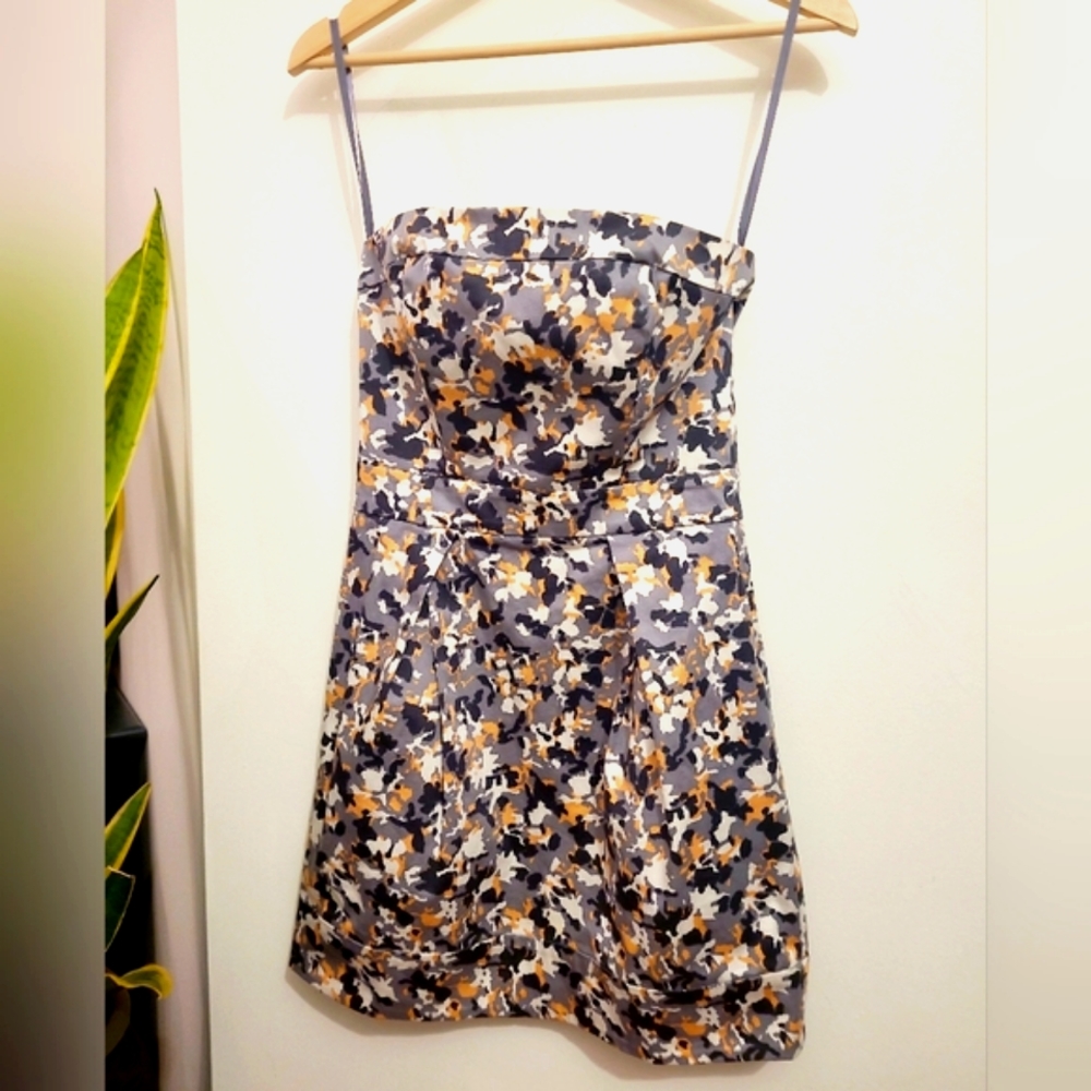 French Connection Peachy Camo Strapless Dress